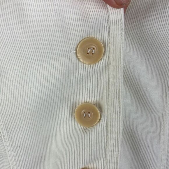 Vince Women’s size 6 Cream Corduroy Blazer Fully Lined Button Closure w pockets - Picture 5 of 8